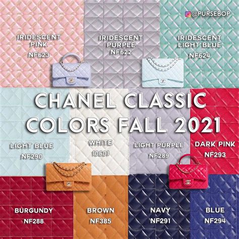 chanel classic flap colors
